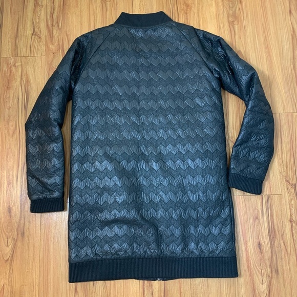 Anthropologie Nümph Black Quilted Chevron Winter Coat - Picture 6 of 12